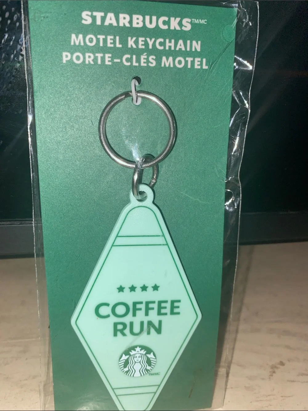 New Starbucks coffee ☕️ Keychain, Motel room key design, sea mist green